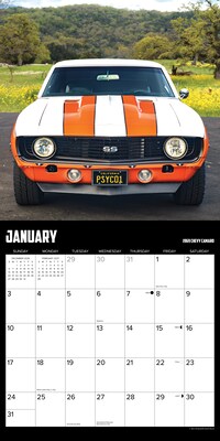 2027 Willow Creek American Muscle Cars 12" x 12" Monthly Wall Calendar, Assorted Colors (58732)