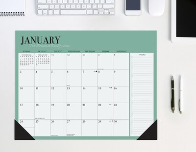 2027 Willow Creek Modern Minimalist 22" x 17" Monthly Desk Pad Calendar, Assorted Colors (66591)