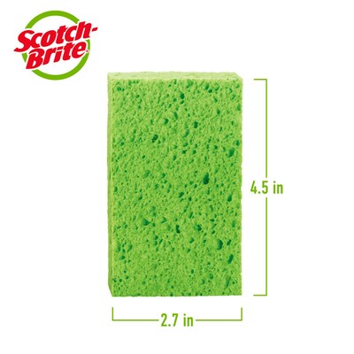 Scotch-Brite Ocelo Handy Multi-Purpose Sponges, Assorted Colors, 4 Sponges/Pack (7274-FD)