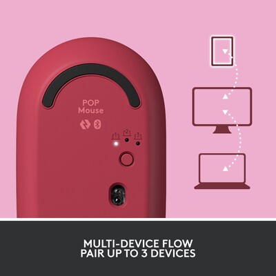 Logitech POP Wireless Ambidextrous Optical Mouse, Heartbreaker (910-006545)