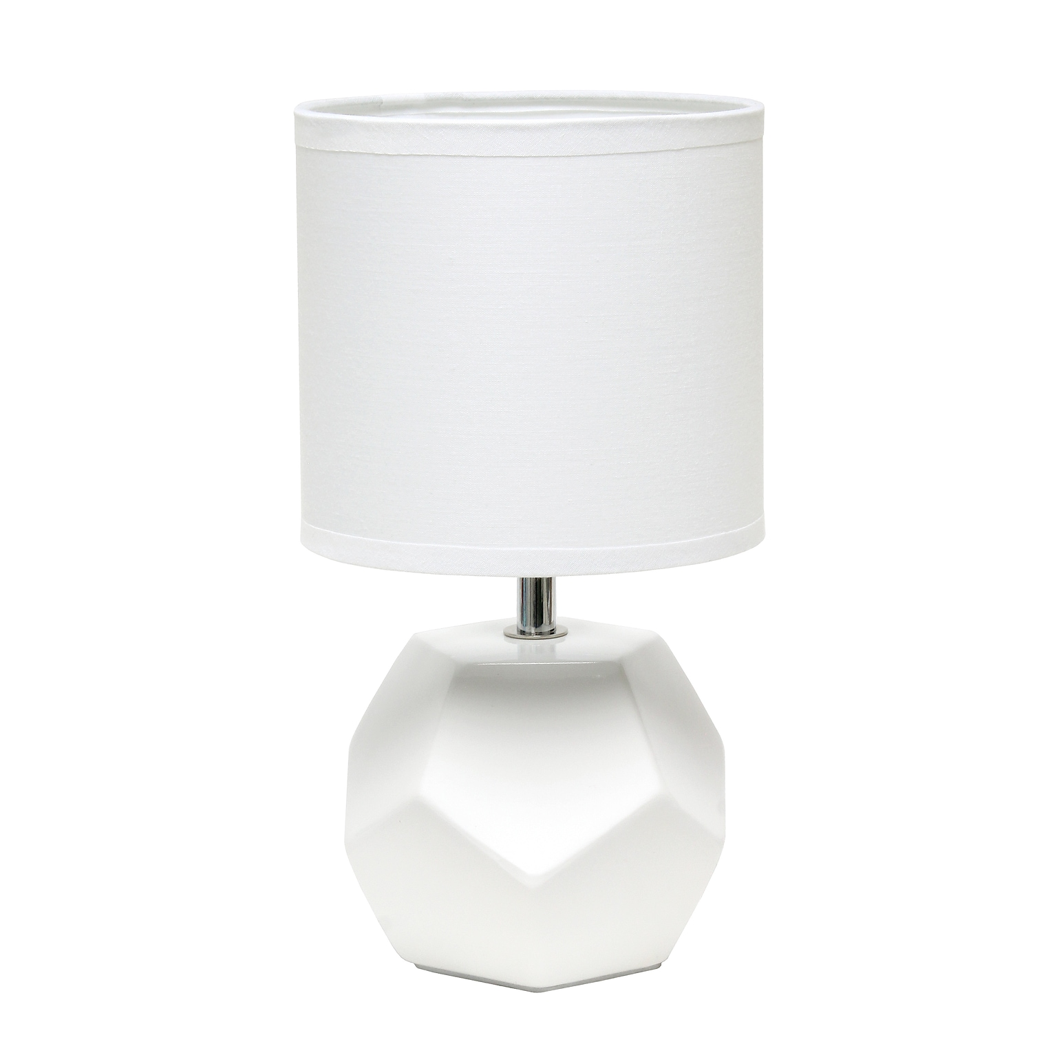 Simple Designs 10.24 LED Table Lamp, White (LT2065-WHT)