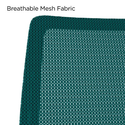 Union & Scale™ Essentials Ergonomic Fabric Swivel Task Chair, Teal (UN60410)