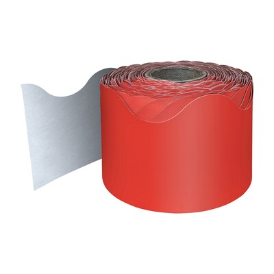 Carson Dellosa Education Rolled Scalloped Border, 2-1/4 x 65, Red, 3/Bundle (CD-108465-3)