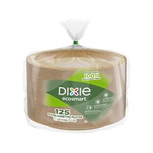 Dixie ecosmart 8.5Dia. Paper Plate, Brown, 125 Plates/Pack (RFP9WS)