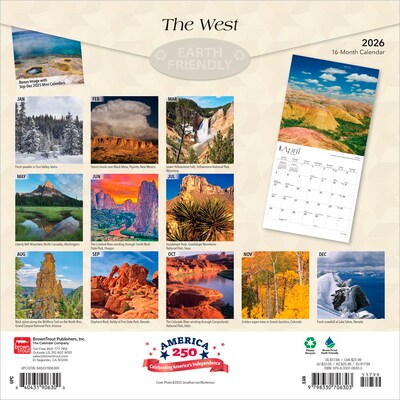 2026 BrownTrout The West 12 x 12 Monthly Wall Calendar (9798330706303)