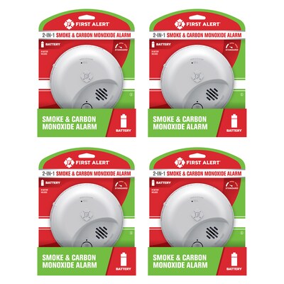 First Alert SMICO100 Battery Powered Ionization Smoke & CO Alarm, 4/Pack (KITFAT1046862)