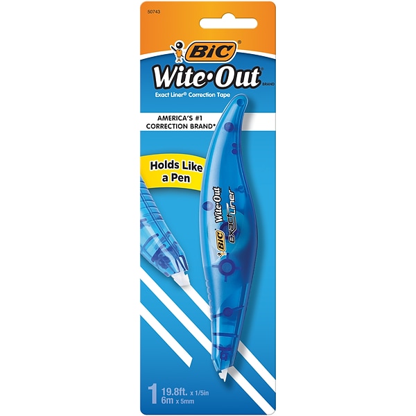 BIC Wite-Out Shake 'N Squeeze Correction Pen, 8 ml., White, 4/Pack (50745)