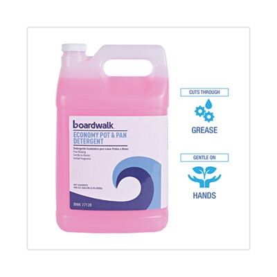 Boardwalk, Industrial Strength Pot and Pan Detergent, 1 gal Bottle, 4/Carton (BWK77128)