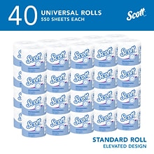 Scott Professional Toilet Paper, 2-Ply, White, 550 Sheets/Roll, 40 Rolls/Carton (48040)