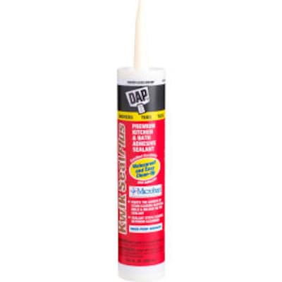 Dap Kwik Seal Plus Adhesive Sealant w/Microban, Gloss Biscuit, 10. oz., 12/Pack (B2321390)