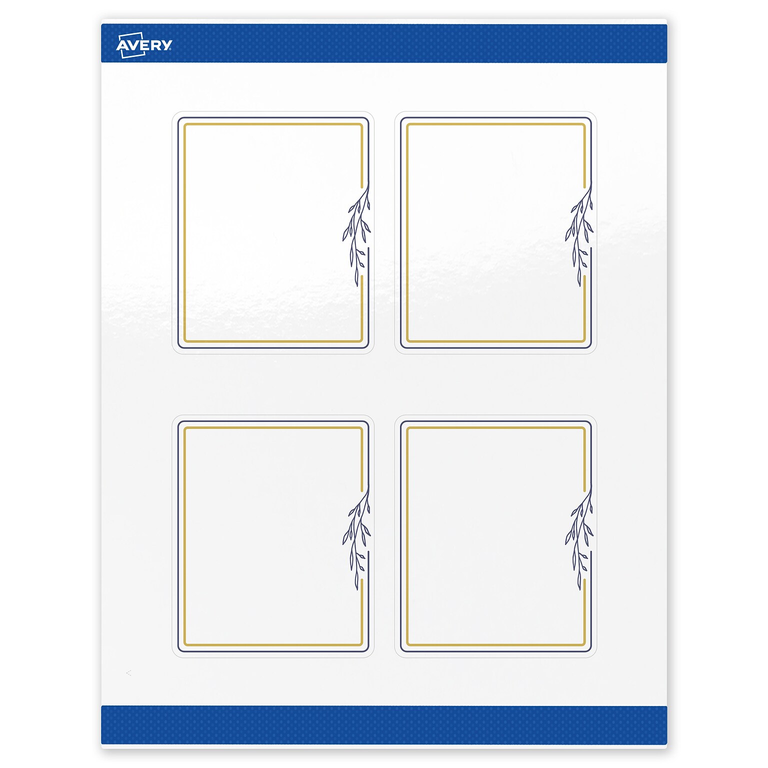 Avery Laser/Inkjet Rectangle Multipurpose Labels, 4 x 3-1/3, White, 40/Pack (S00-DNF)