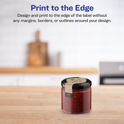 Avery Laser/Inkjet Decorative Edge Multipurpose Labels, 1.5" x 3.5", Kraft Brown, 1000 Labels/Box ( 94122)