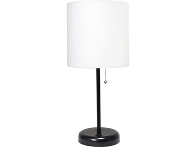 Creekwood Home Oslo LED Table Lamp, Black/White (CWT-2011-BA)