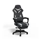 Staples Emerge Vomax Bonded Leather Ergonomic Gaming Chair, Black/White (61364)