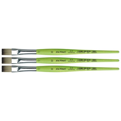 da Vinci FIT Synthetics Acrylic & Tempera Student Flat Brush, 3 /Pack (DVXVA37412-3)