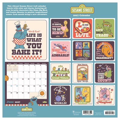 2027 TF Publishing Sesame Street 12" x 12" Monthly Wall Calendar, Multicolored (27-1124)