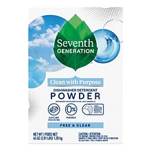 Seventh Generation Powerful Clean Powder Dishwasher Detergent, Unscented, 45 oz., (SEV 22150)