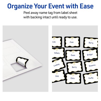Avery Rectangle Laser/Inkjet Multipurpose Labels, 2-1/3" x 3-3/8", White, 80/Pack (19479370865)