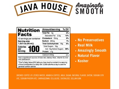 Java House Salted Caramel Latte Cold Brew Coffee Pods, Medium Roast, 12/Carton (FC900L30)
