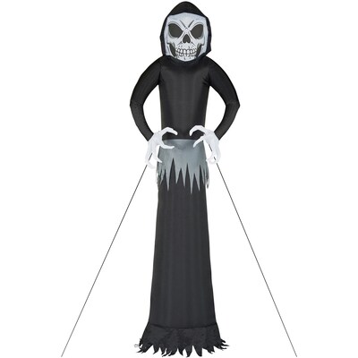 Haunted Hill Farm 12' Prelit Inflatable Reaper (HIGHOST122-L)
