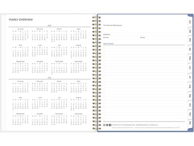 2025 Blue Sky Cocorrina 8.5" x 11" Weekly & Monthly Planner, Plastic Cover, Multicolor (143696-25)