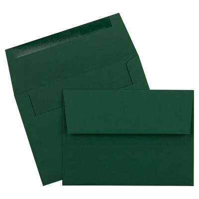 JAM Paper A6 Invitation Envelopes, 4.75 x 6.5, Dark Green, 25/Pack (3157346)