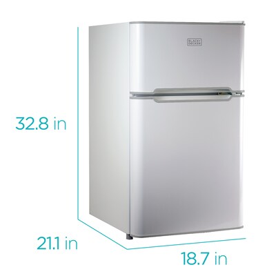 Black & Decker Adjustable Temperature Control Refrigerator w/Freezer, 3.1 Cu. Ft., White (BCRDK32W)