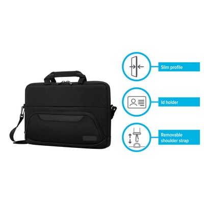 Targus Mobile Elite 14" Nylon Water-Resistant Laptop Bag, Black (TBS579GL)