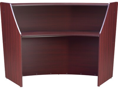 Regency Marque 72"W Curved Reception Desk Workstation, Mahogany (77290MH)