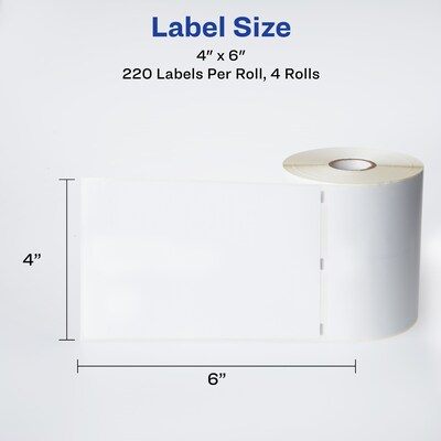 Avery Thermal Shipping Labels, 4" x 6", White, 880 Labels/Box (4157)