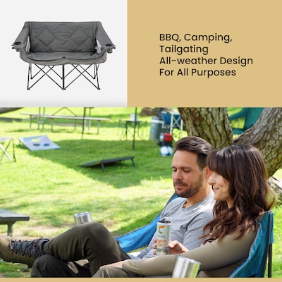 Arrowhead Outdoor Loveseat Outdoor Chair, Granite Gray (TSRTKKS0319U)