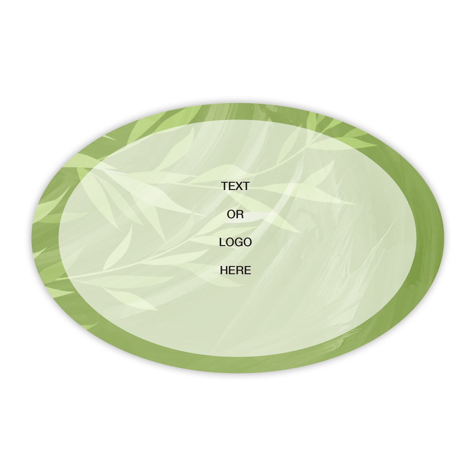 Custom Full Color Horizontal Oval Shaped Magnet, 30 mil. Magnetic stock, 4 x 6