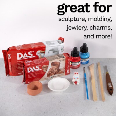 DAS Modeling Clay Air Hardening, White, 2.2lb, 2/Bundle (DASF387500-2)