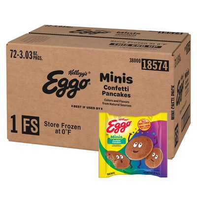 Eggo Bites Mini Confetti Pancakes, 3.03 oz., 72/Pack (220-02467)