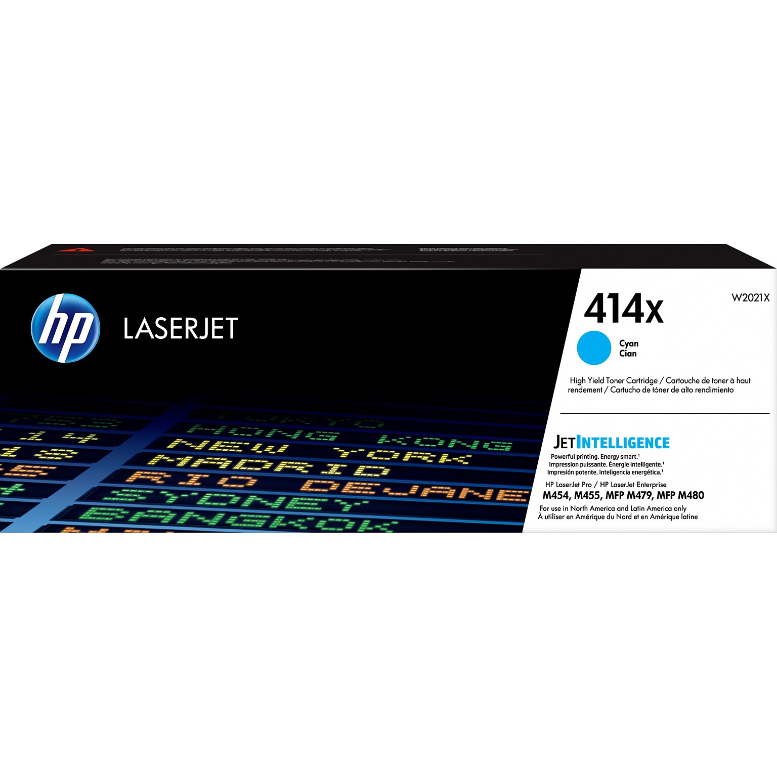 HP 414X Cyan High Yield Toner Cartridge, Prints Up to 6,000 Pages (W2021X)