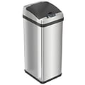iTouchless Stainless Steel Sensor Trash Can Platinum Edition with AbsorbX Odor Control System, 13 Gal., Silver (IT13RX)
