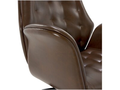 Thomasville Furniture Brooks Ergonomic Bonded Leather Swivel Executive Chair, Brown (51493-BRN)