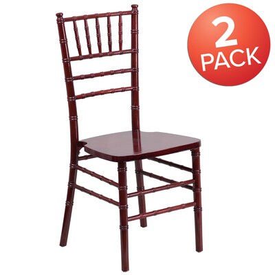 Flash Furniture HERCULES Series Wood Chiavari Chair, Mahogany, 2 Pack (2XSMAHOGANY)