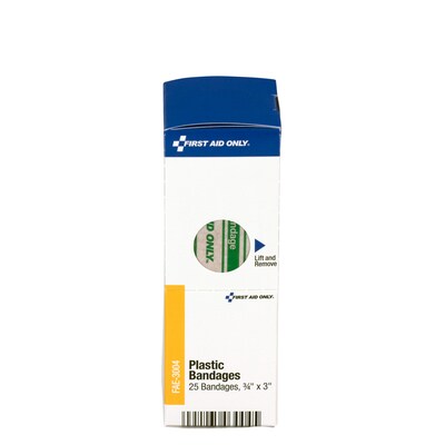 SmartCompliance 0.75" x 3" Plastic Adhesive Bandages, 25/Box (FAE-3004)