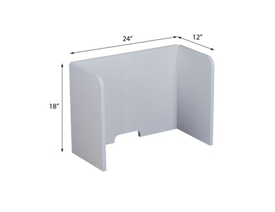 Versare SoundSorb Foldable Fabric Freestanding Privacy Panel, 18H x 24W, Dark Gray (DS7826125-1)