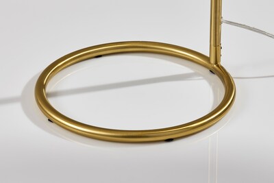 Adesso Maeve 60" Antique Brass Floor Lamp with Round Shade (9407-21)