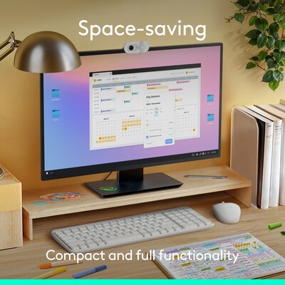 Logitech MK250 Wireless Ergonomic Keyboard and Optical Mouse Combo, White (920-013511)