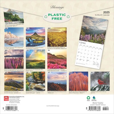 2025 BrownTrout Blessings 12 x 12 Monthly Wall Calendar (9781975476656)