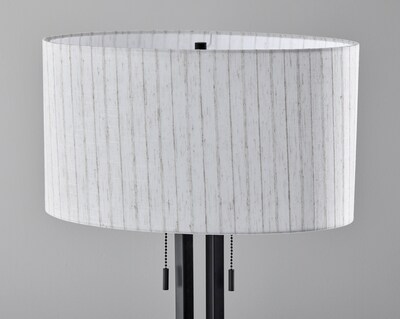 Adesso Foster 28"H Incandescent Table Lamp, Black/Off-White (4359-01)