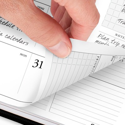2026 AT-A-GLANCE Executive 8.25" x 11" Weekly & Monthly Appointment Book, Faux Leather Cover, Black (70-NX81-05-26)