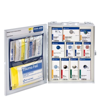 SmartCompliance Food Service Metal First Aid Cabinet without Medication, ANSI Class A, 25 People, 95 Pieces (90658-021)