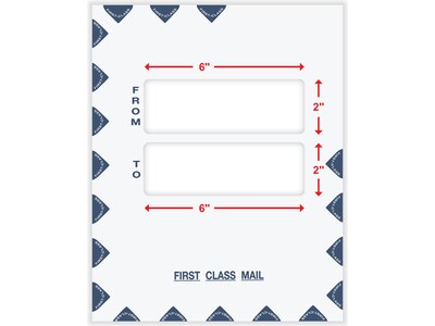 ComplyRight First Class Peel & Seal Tax Envelope, 9.5" x 12", White/Blue, 50/Pack (PEO41)