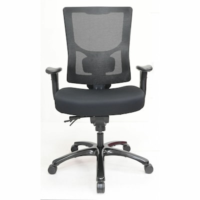 Lorell Big & Tall Mesh High-Back Chair, 400 lb. Capacity, Black (LLR62010)