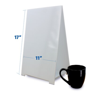 Flipside Premium Corrugated Plastic Dry Erase Tabletop Marquee Easel, 11" x 17", 2/Pack (312777)