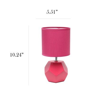 Simple Designs 10.24" LED Table Lamp, Pink (LT2065-PNK)